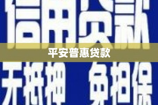雅江平安普惠贷款