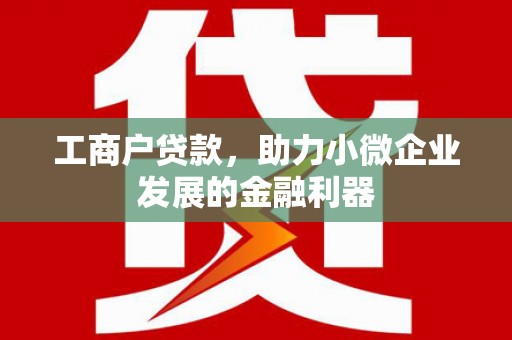 垣曲工商户贷款，助力小微企业发展的金融利器