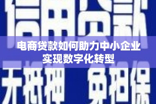 永德电商贷款如何助力中小企业实现数字化转型