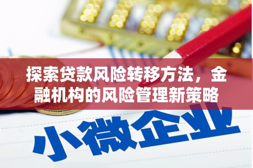 双清探索贷款风险转移方法，金融机构的风险管理新策略