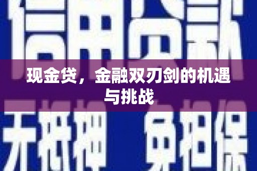 潍坊现金贷，金融双刃剑的机遇与挑战