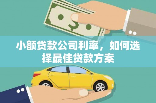 资溪小额贷款公司利率，如何选择最佳贷款方案