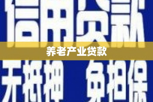 树林养老产业贷款
