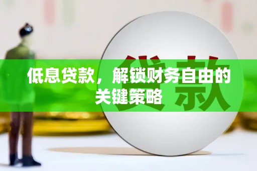 西昌低息贷款，解锁财务自由的关键策略