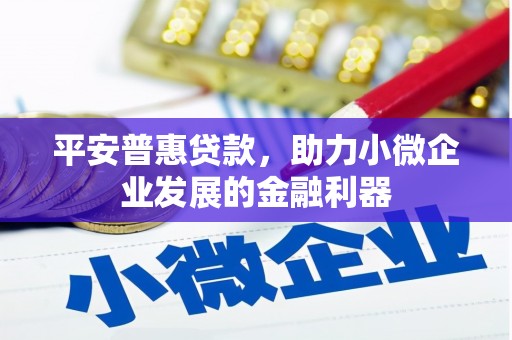 横山平安普惠贷款，助力小微企业发展的金融利器